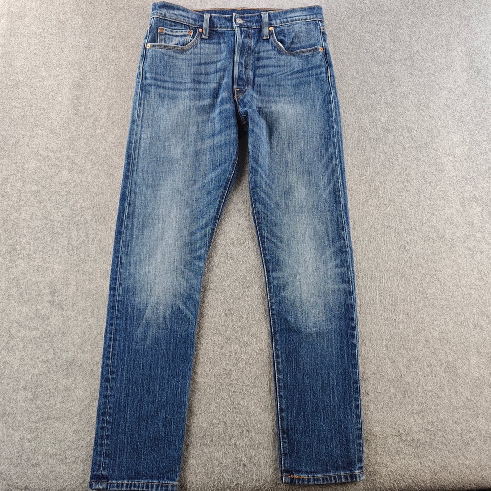 Levi's 501 Skinny Jeans Womens 29x30 Blue Denim Button Fly High Rise Pants